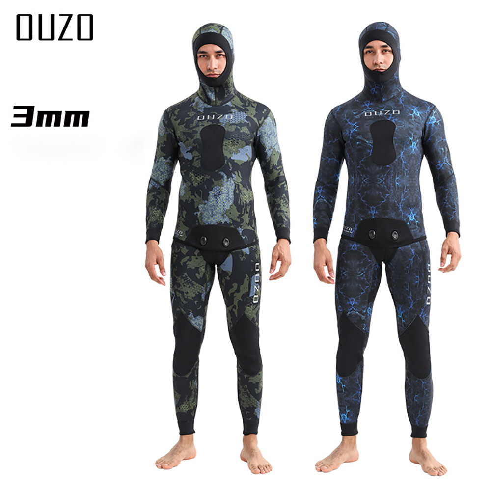 Dive Knife Titanium - 3mm Men Spearfishing Wetsuit Camouflage Neoprene